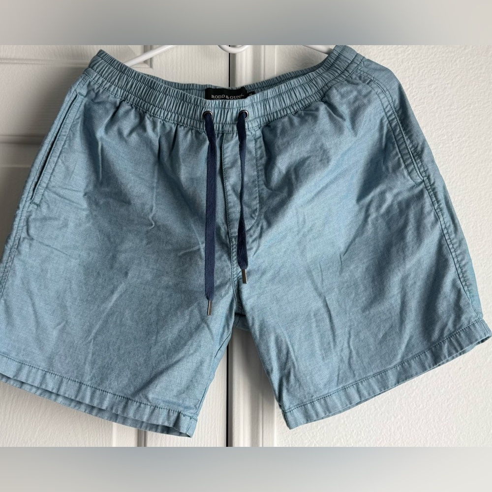 Rodd & Gunn Light Blue Cotton Drawstring Hybrid Shorts